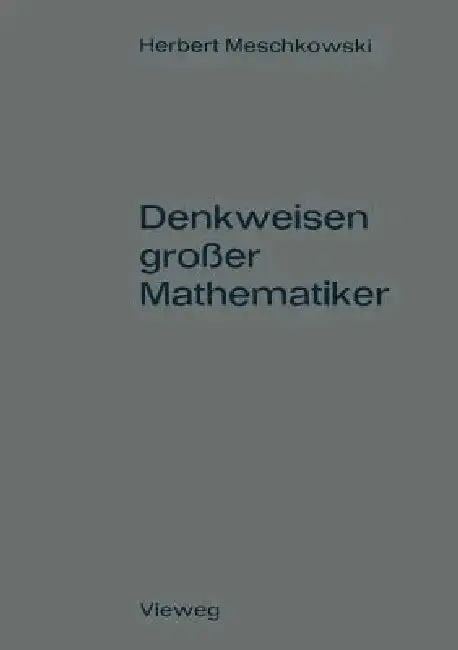 Cover of Denkweisen Großer Mathematiker