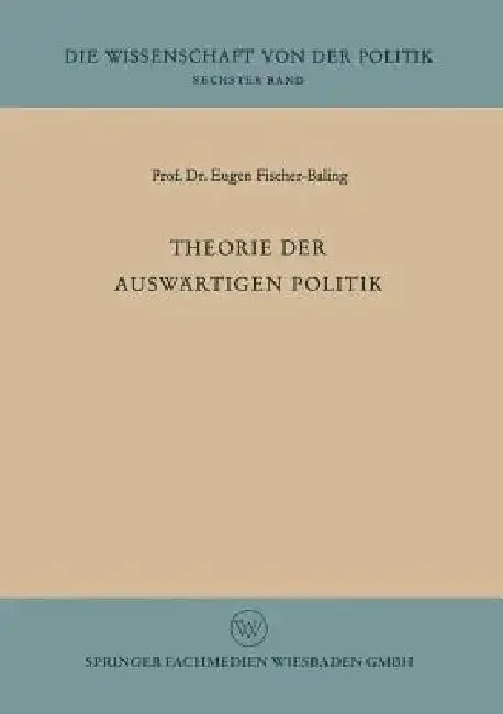 Cover of Theorie Der Auswärtigen Politik