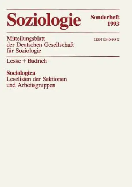 Cover of Sociologica