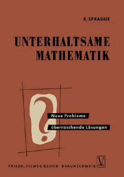 Cover of Unterhaltsame Mathematik