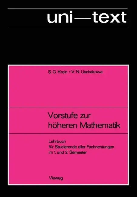 Cover of Vorstufe Zur Höheren Mathematik