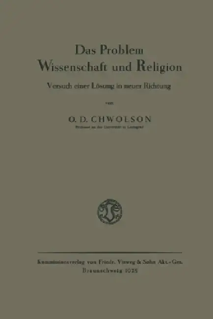Cover of Das Problem Wissenschaft und Religion