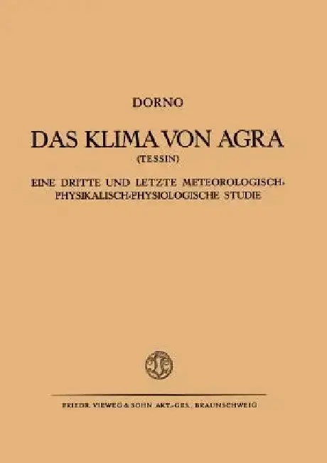 Cover of Das Klima Von Agra (Tessin)