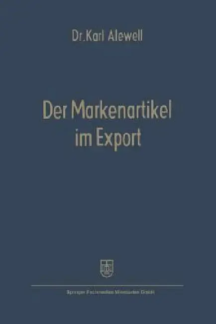 Cover of Der Markenartikel Im Export