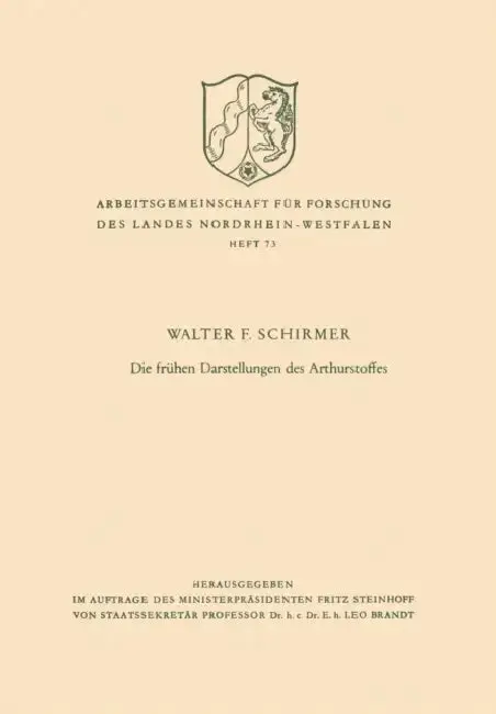 Cover of Die Frühen Darstellungen Des Arthurstoffes