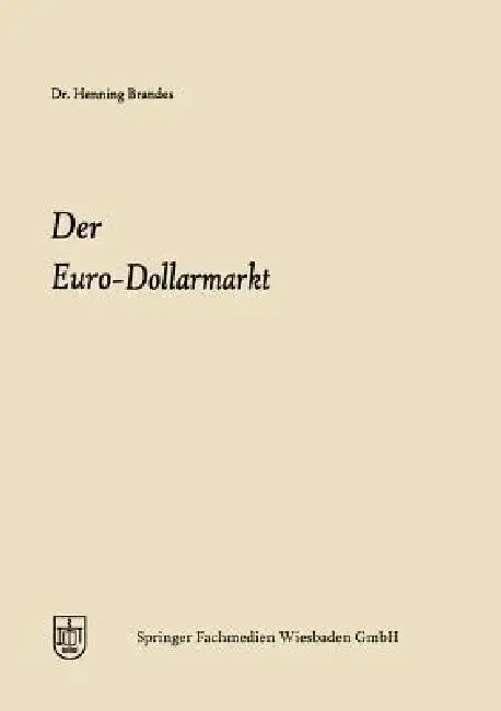 Cover of Der Euro-Dollarmarkt