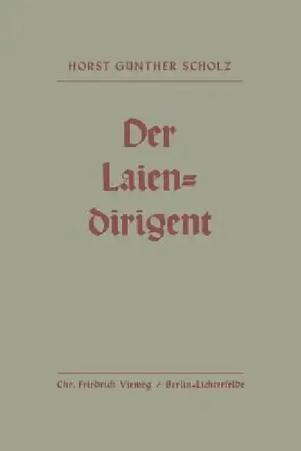 Cover of Der Laiendirigent