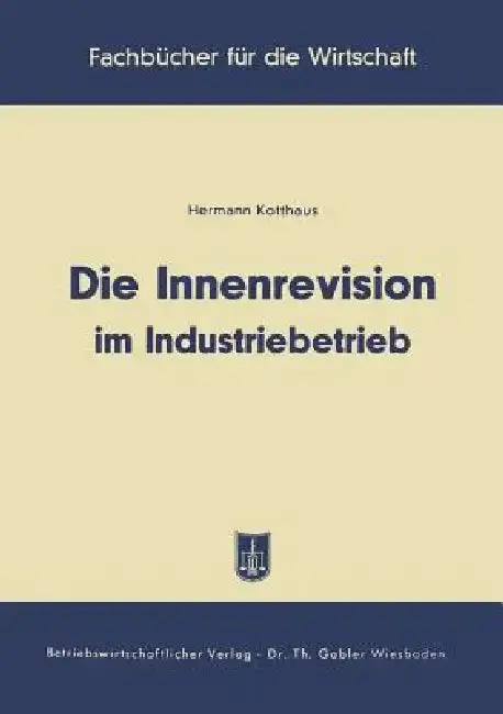 Cover of Die Innenrevision Im Industriebetrieb