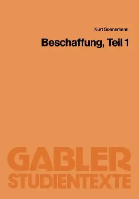 Cover of Beschaffung, Teil 1