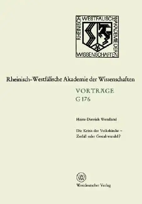 Cover of Die Krisis Der Volkskirche -- Zerfall Oder Gestaltwandel?