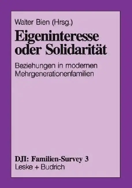 Cover of Eigeninteresse Oder Solidarität