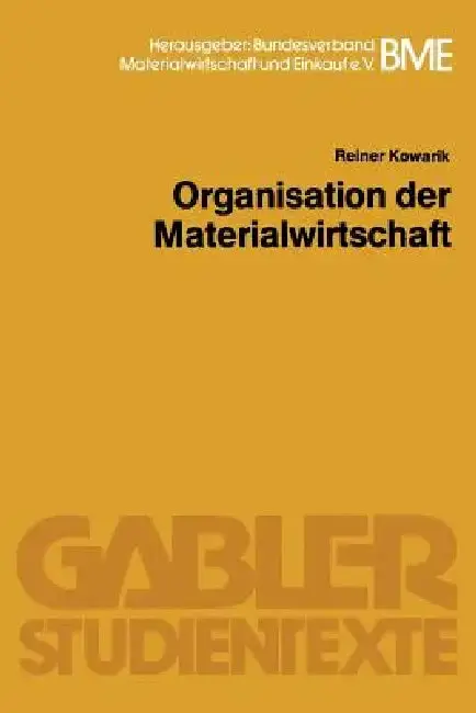 Cover of Organisation Der Materialwirtschaft
