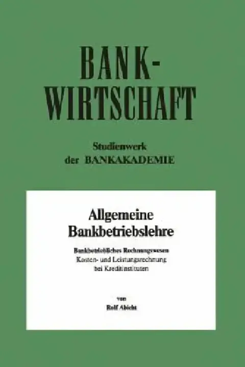 Cover of Bankbetriebliches Rechnungswesen