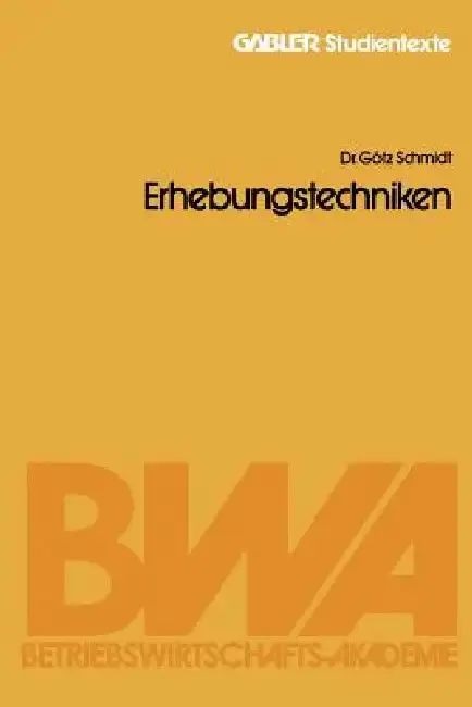 Cover of Erhebungstechniken