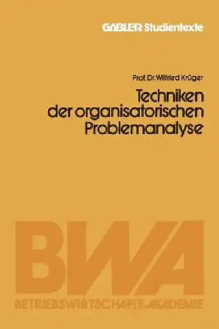 Cover of Techniken Der Organisatorischen Problemanalyse