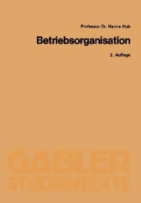 Cover of Betriebsorganisation