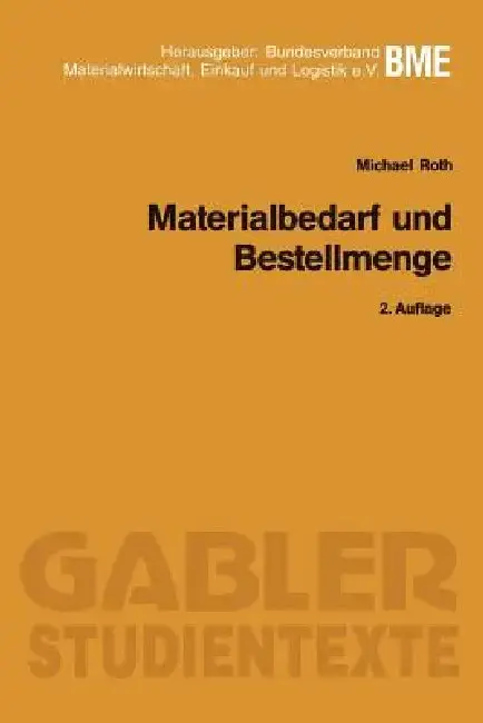 Cover of Materialbedarf Und Bestellmenge