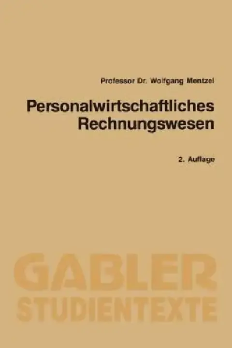 Cover of Personalwirtschaftliches Rechnungswesen