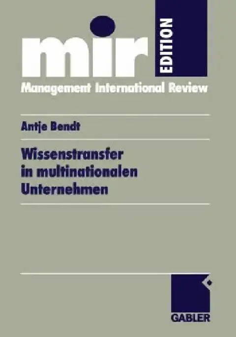 Cover of Wissenstransfer in Multinationalen Unternehmen
