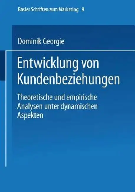 Cover of Entwicklung Von Kundenbeziehungen
