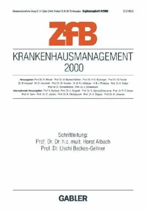 Cover of Krankenhausmanagement 2000