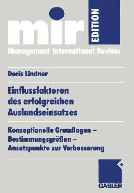 Cover of Einflussfaktoren Des Erfolgreichen Auslandseinsatzes