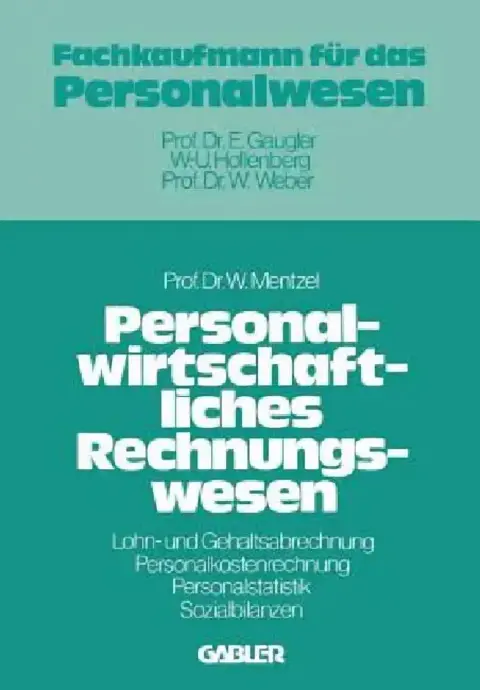 Cover of Personalwirtschaftliches Rechnungswesen