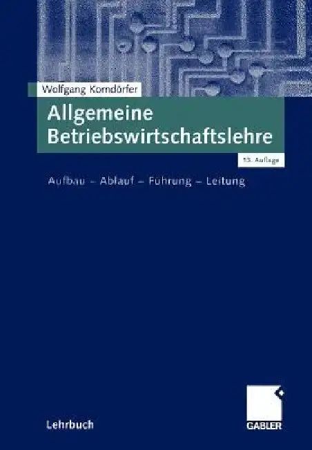 Cover of Allgemeine Betriebswirtschaftslehre