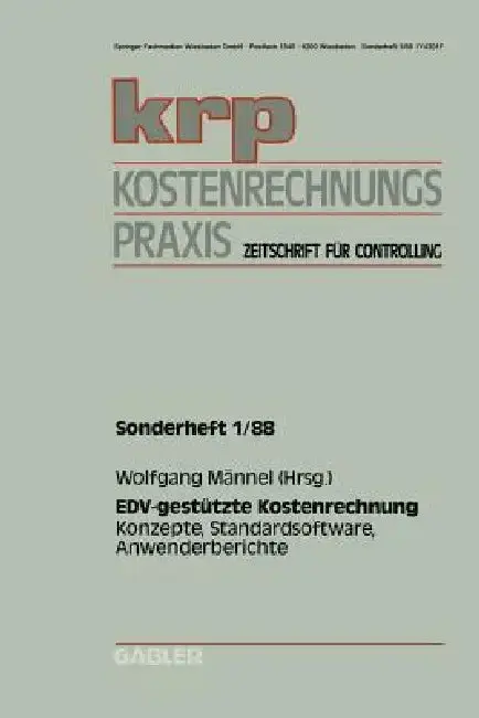 Cover of Edv-Gestützte Kostenrechnung