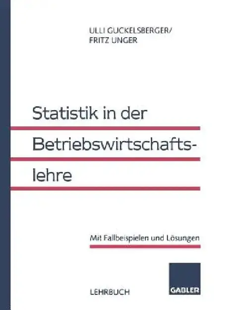 Cover of Statistik in Der Betriebswirtschaftslehre