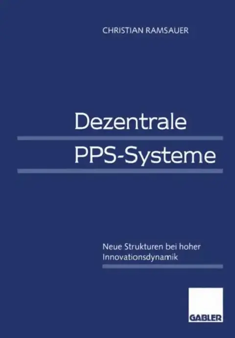 Cover of Dezentrale Pps-Systeme