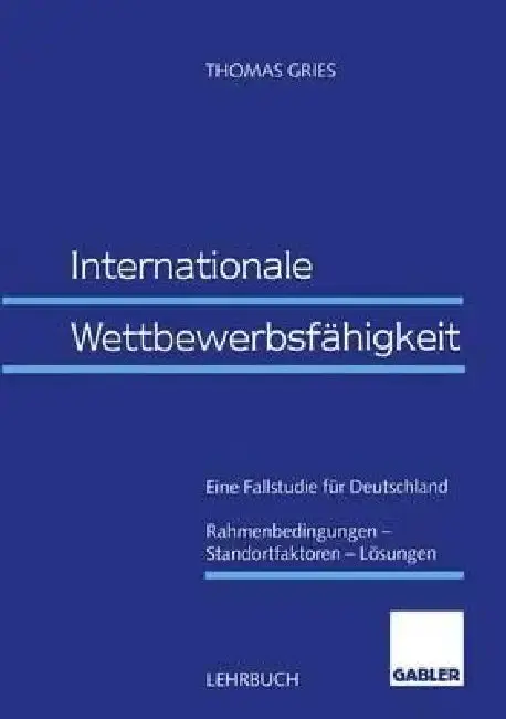 Cover of Internationale Wettbewerbsfähigkeit