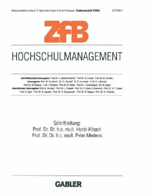 Cover of Hochschulmanagement