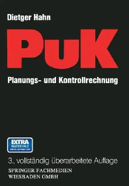 Cover of Planungs- Und Kontrollrechnung -- Puk
