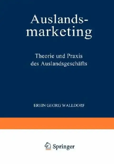 Cover of Auslandsmarketing