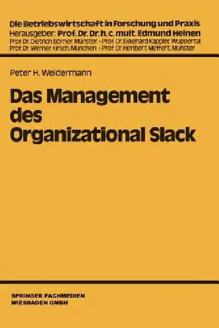 Cover of Das Management Des Organizational Slack