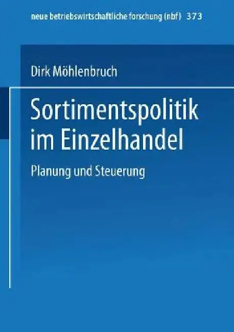 Cover of Sortimentspolitik Im Einzelhandel