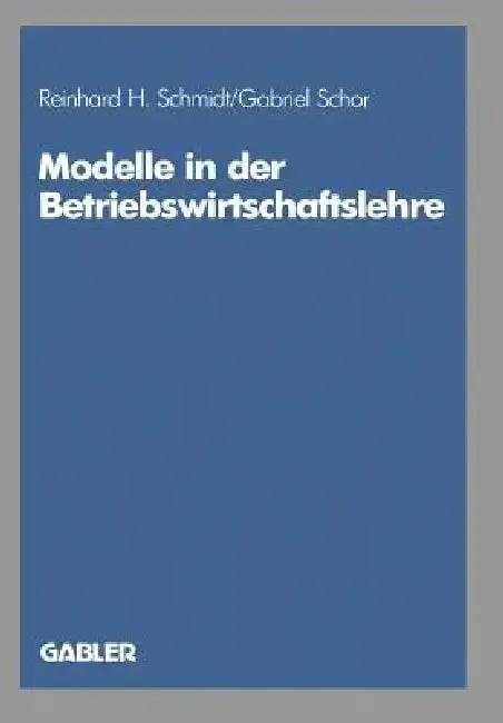 Cover of Modelle in Der Betriebswirtschaftslehre