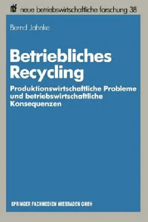 Cover of Betriebliches Recycling