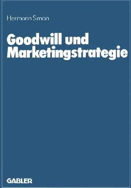 Cover of Goodwill Und Marketingstrategie