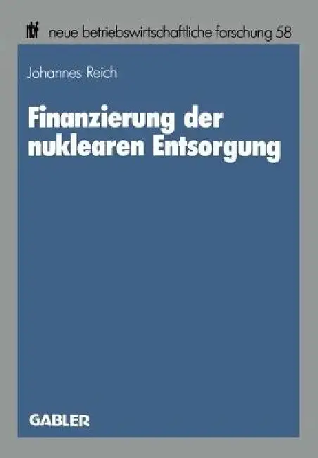 Cover of Finanzierung Der Nuklearen Entsorgung