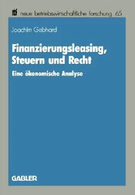 Cover of Finanzierungsleasing, Steuern Und Recht
