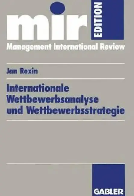 Cover of Internationale Wettbewerbsanalyse Und Wettbewerbsstrategie