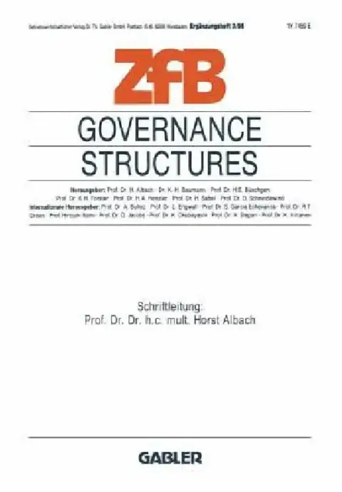 Cover of Governance Structures