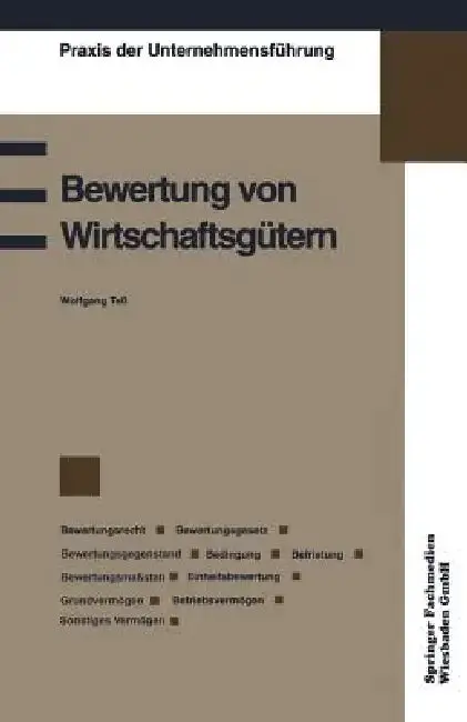 Cover of Bewertung Von Wirtschaftsgütern