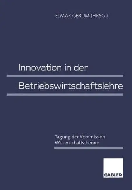 Cover of Innovation in Der Betriebswirtschaftslehre