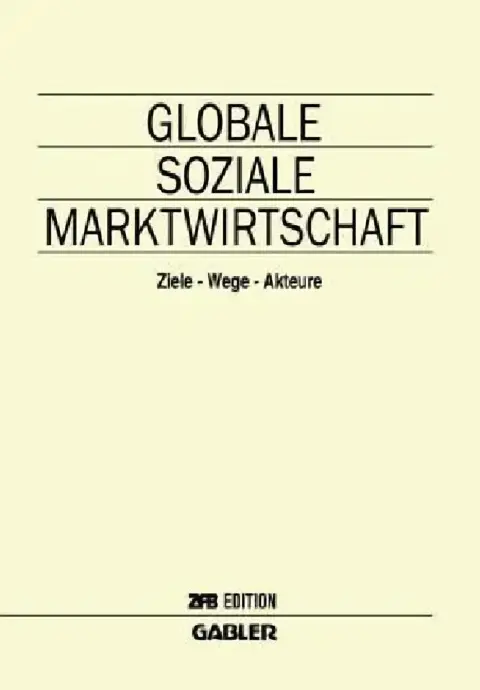 Cover of Globale Soziale Marktwirtschaft