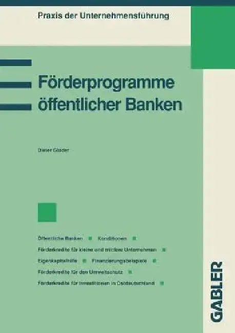 Cover of Förderprogramme Öffentlicher Banken