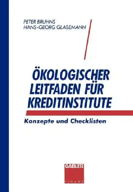 Cover of Ökologischer Leitfaden Für Kreditinstitute