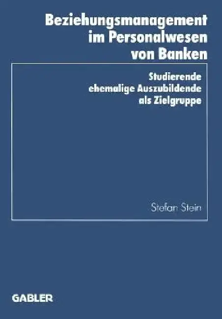 Cover of Beziehungsmanagement Im Personalwesen Von Banken